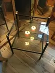 Vintage smoked glass side table