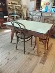 Table vintage années 60 artisanat français