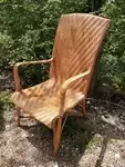 Vintage wicker armchair