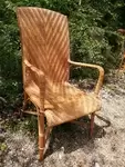 Fauteuil vintage en osier