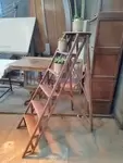 Vintage wooden stepladder from the 1950s