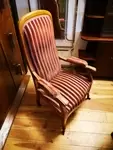 Voltaire velvet armchair