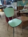 Chaise en formica vert d'eau