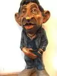 Wood sculpture Serge Gainsbourg