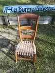 Wooden chair and hemp rope seat