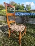 Wooden chair and hemp rope seat