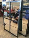 Workshop glass mirror on order