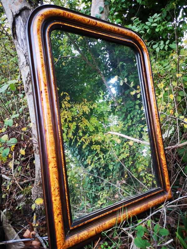 Old plaster mirror