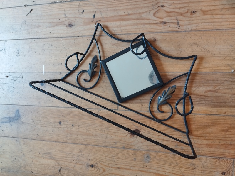 Entrance coat rack mirror 