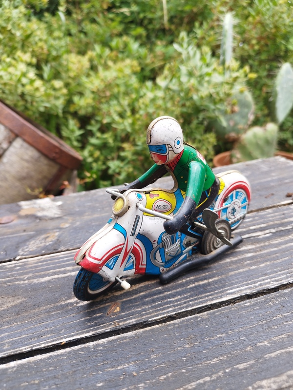 Vintage toy tin motorcycle