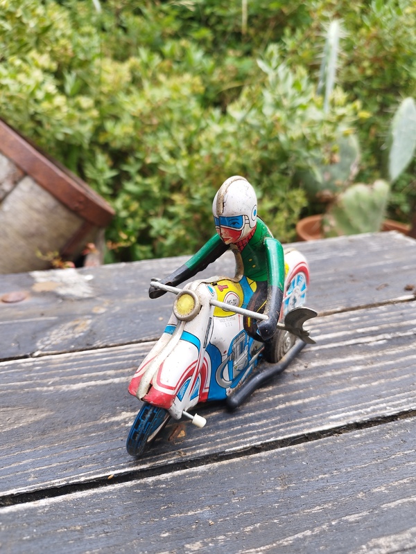 Vintage toy tin motorcycle