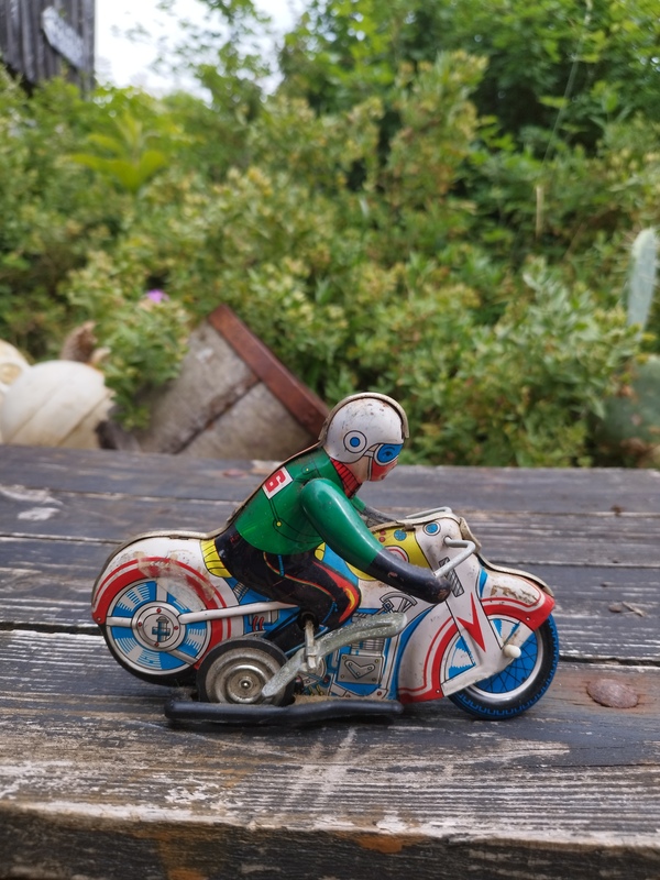 Vintage toy tin motorcycle