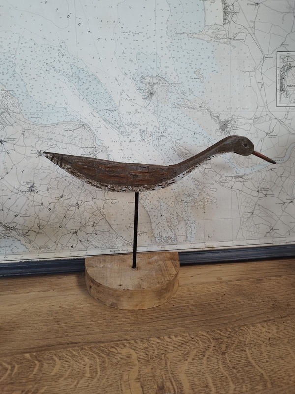 20th century hand painted wooden marsh birds