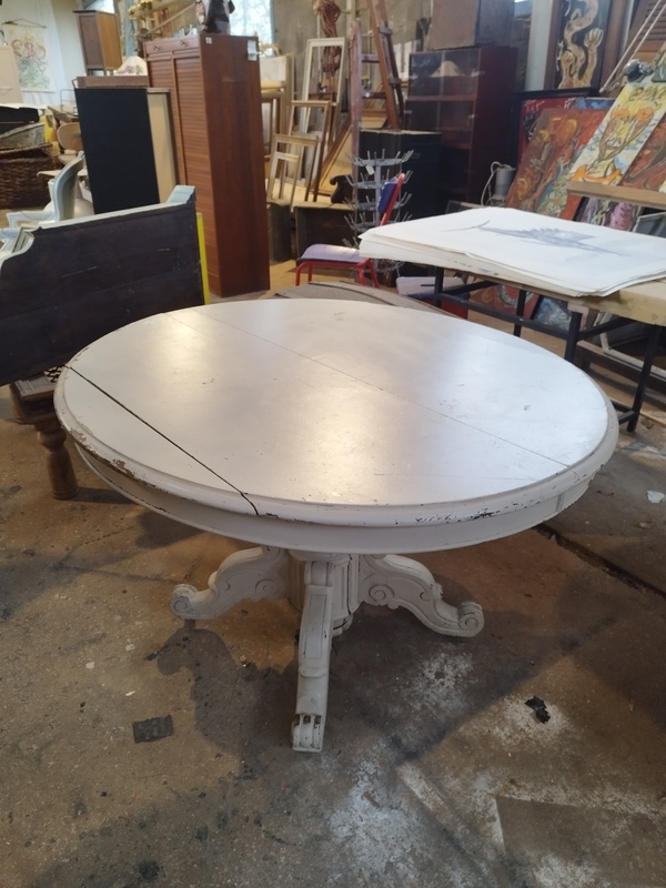 Oval center table, 20th century