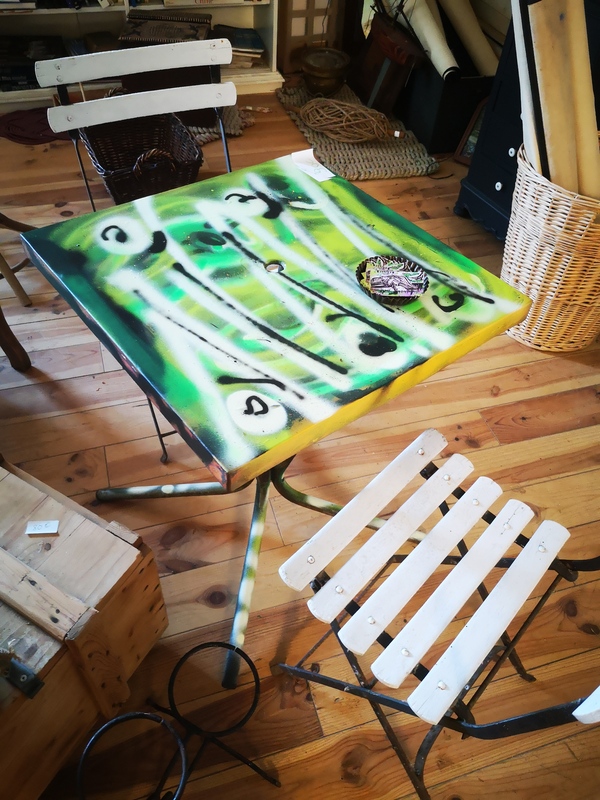 Table Tolix relooking Tommy Bim