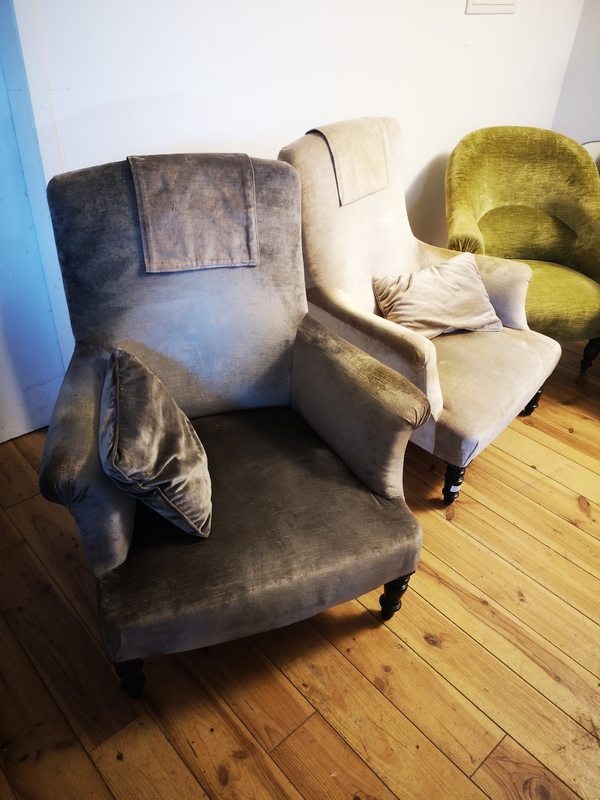 Pair of 19th century English armchairs