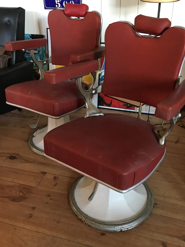 Pair of barber chairs