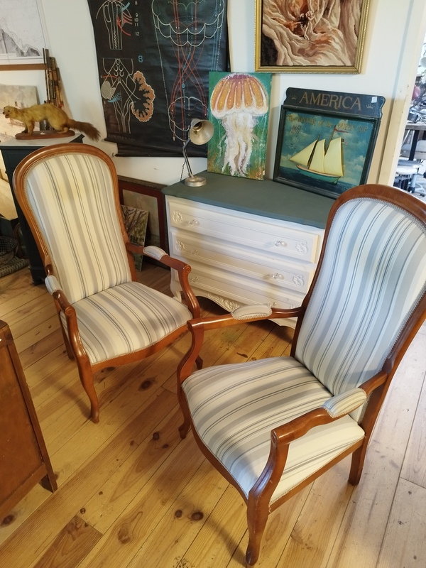 Pair of voltaire armchairs