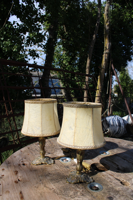 Pair of old bedside lamps