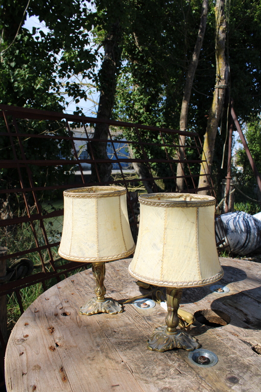 Pair of old bedside lamps