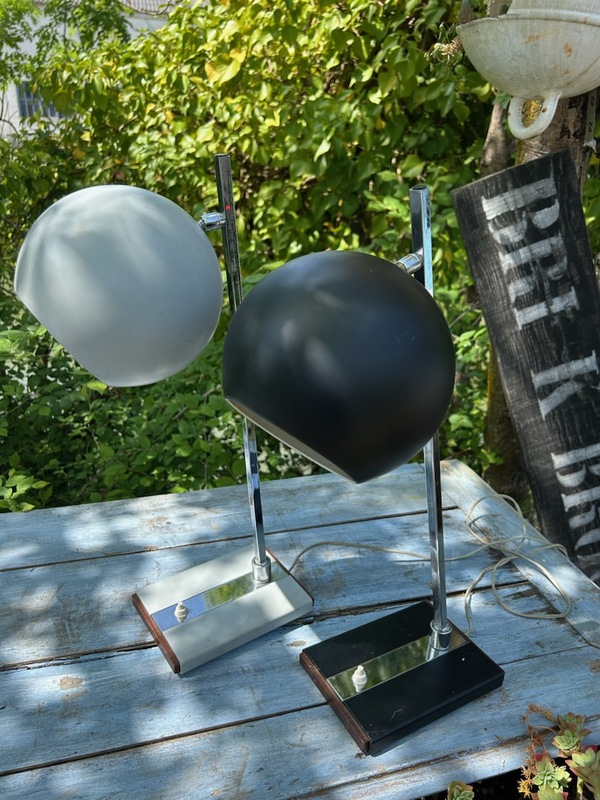 Pair of space age lamps