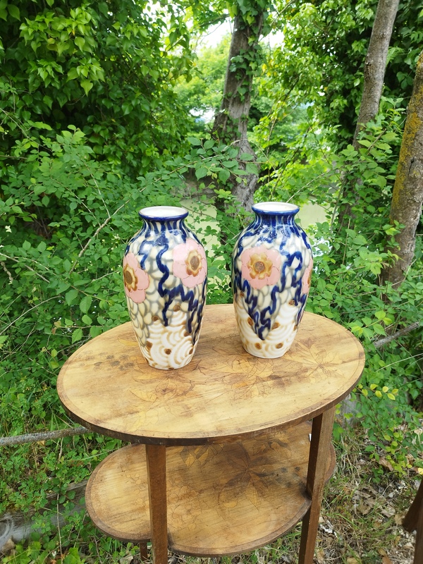 Pair of Camille Tharaud Art Deco vases 