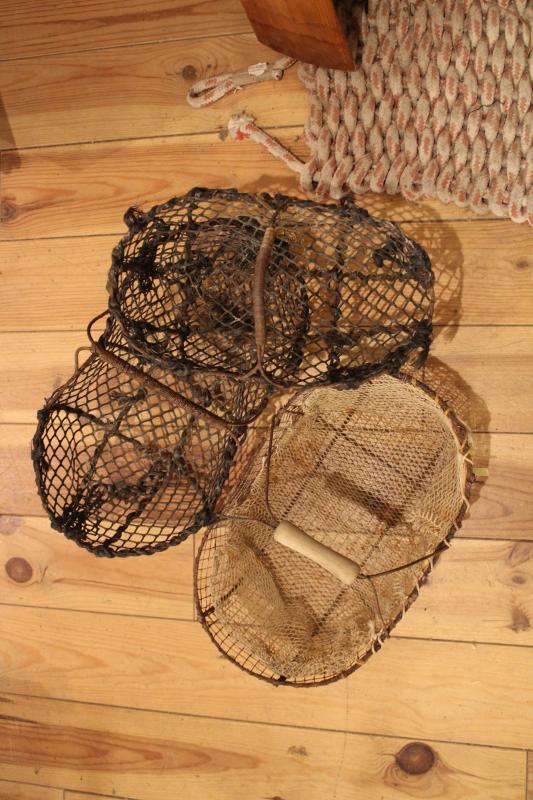 Fishing baskets on foot