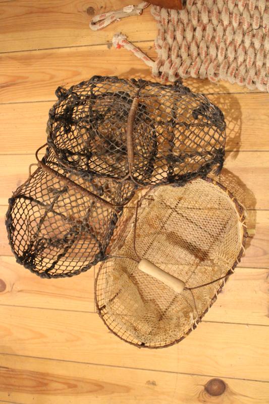 Fishing baskets on foot
