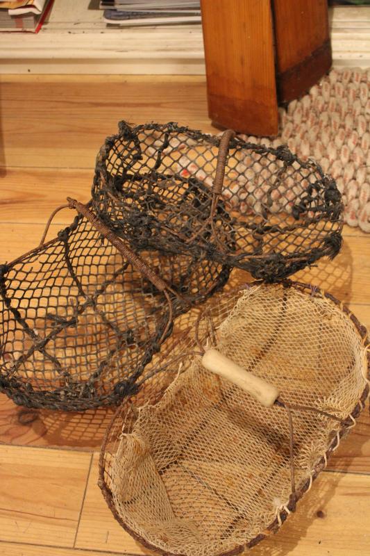 Fishing baskets on foot