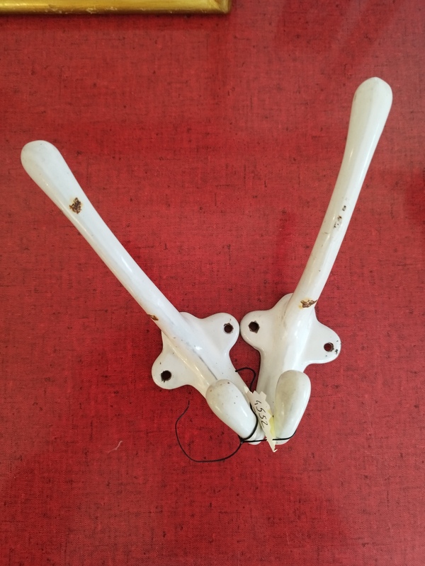 Enameled cast iron coat hooks