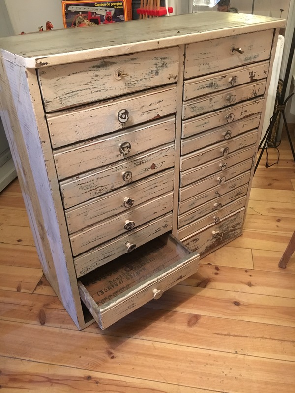 Patinated trades furniture