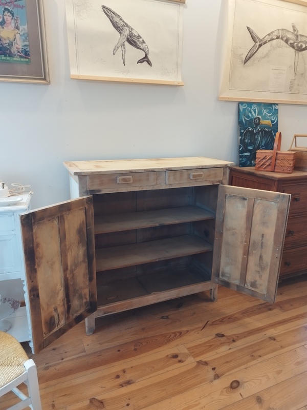 Small 1950s wooden sideboard, revamped 