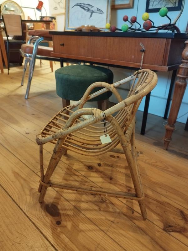 Small rattan armchair from the 70s 