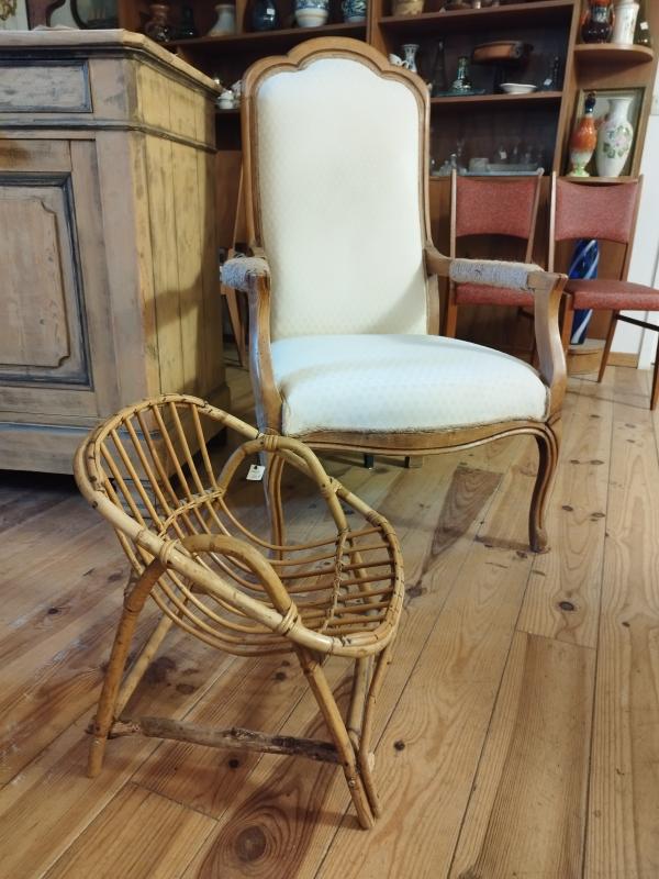 Small rattan armchair from the 70s 
