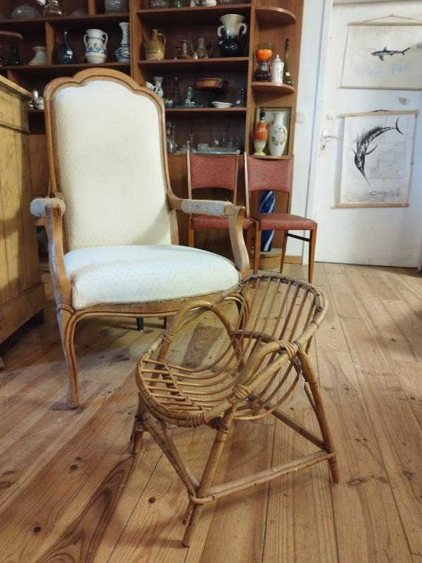 Small rattan armchair from the 70s 