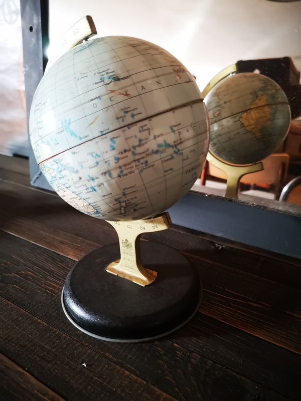Small tin globe