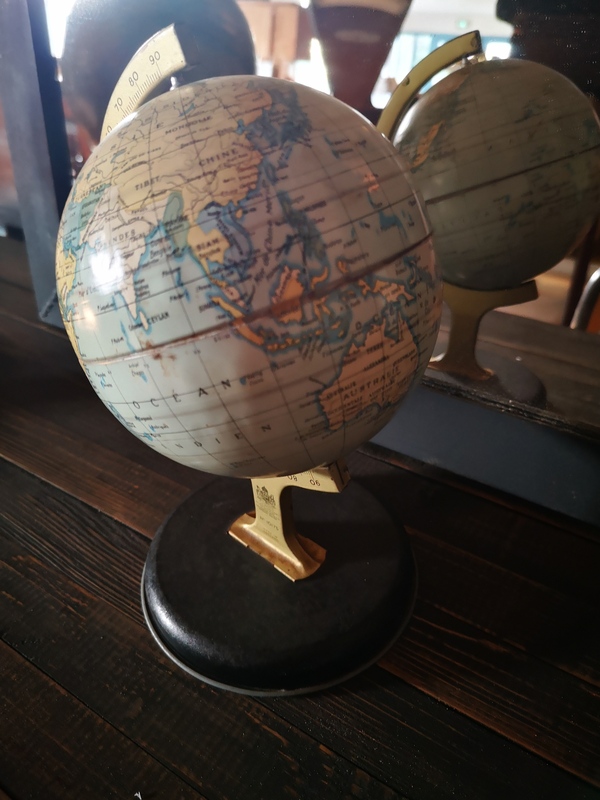 Small tin globe