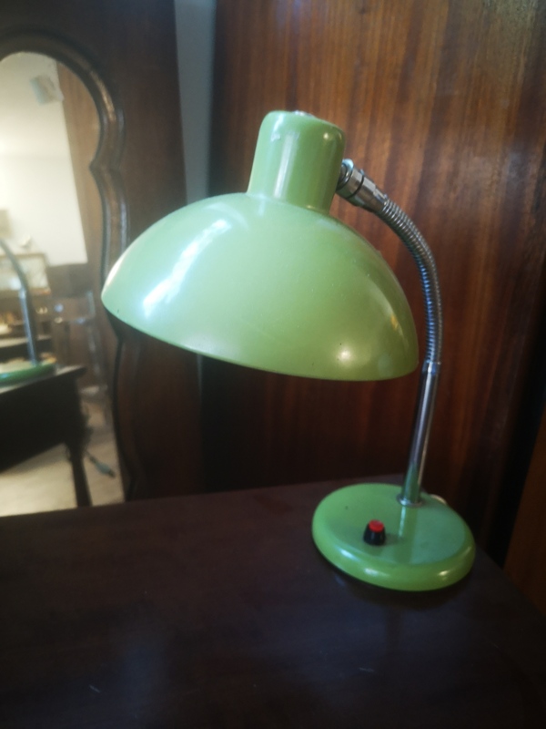 Small green vintage lamp