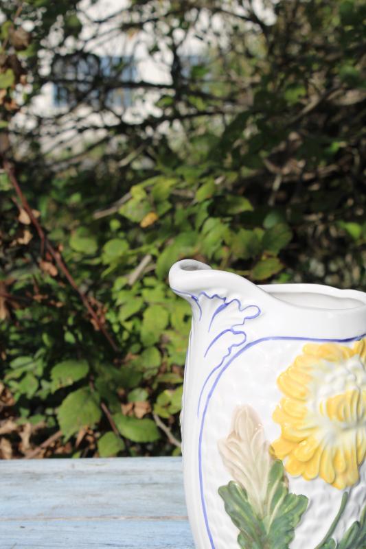 Antique Sunflower Pitcher