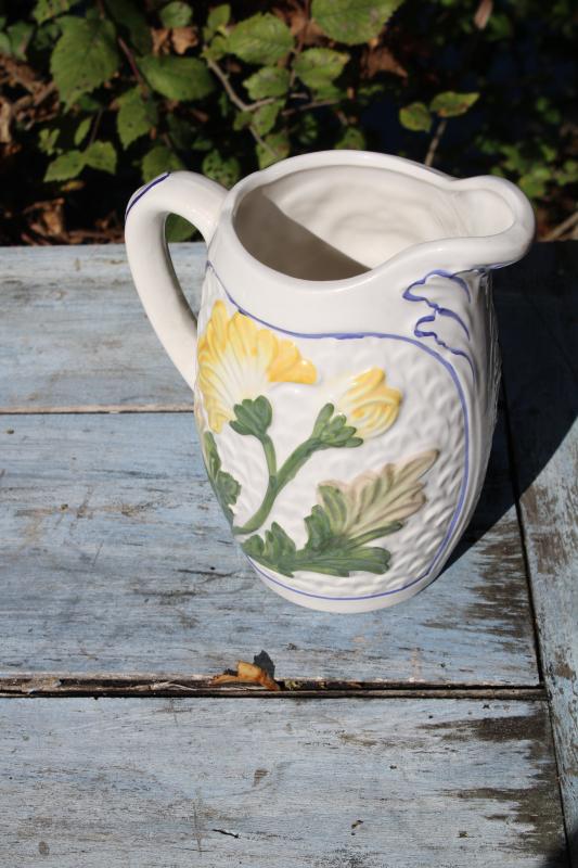Antique Sunflower Pitcher