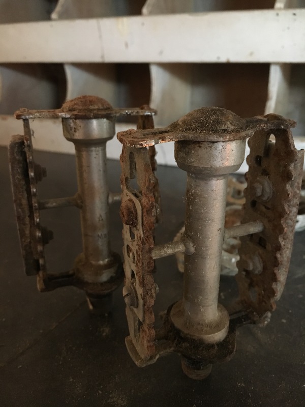 Parts of vintage old bikes