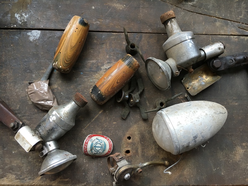 Parts of vintage old bikes