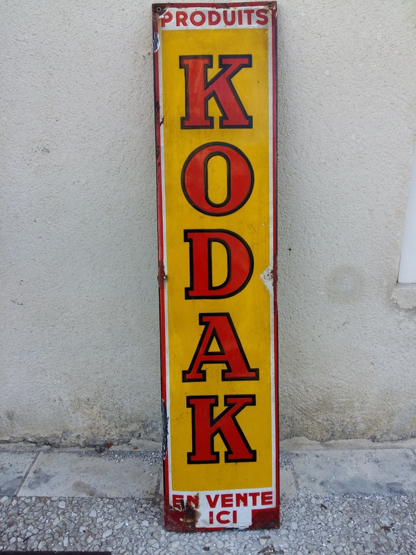 old kodak enamel sign