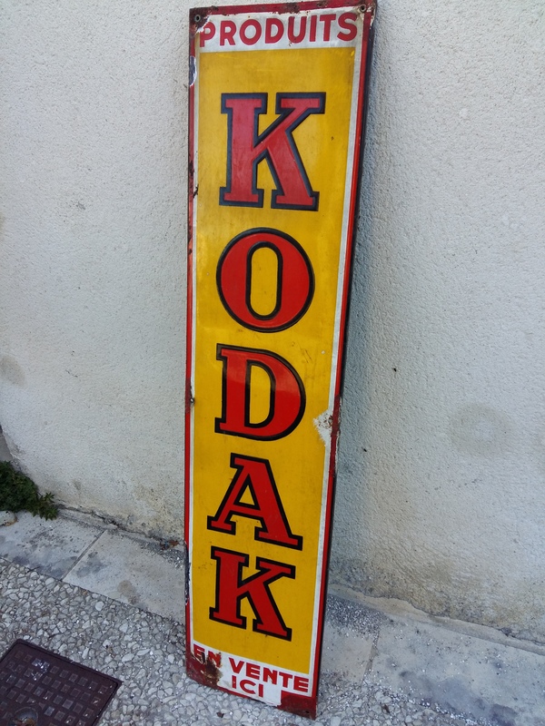 old kodak enamel sign