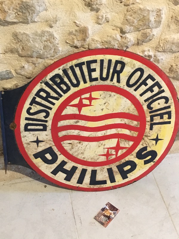 Philips double-sided enamel sign