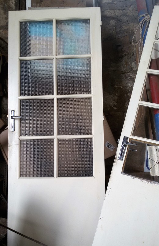 Bathroom door and canopy