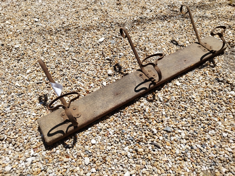 Coat rack with three hooks