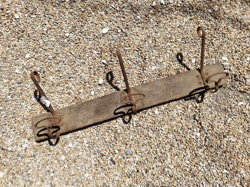 Coat rack with three hooks