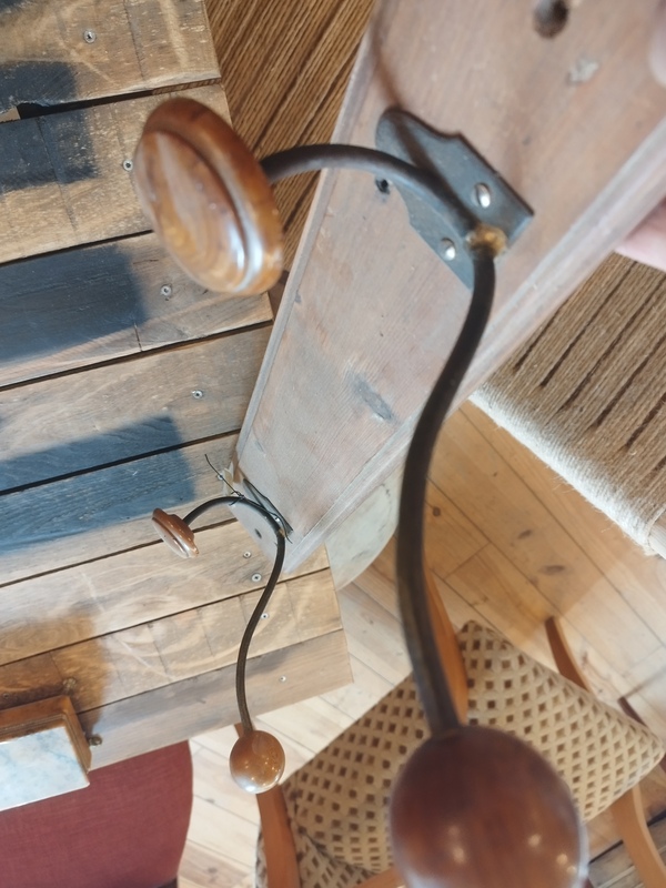 Coat rack with two hooks