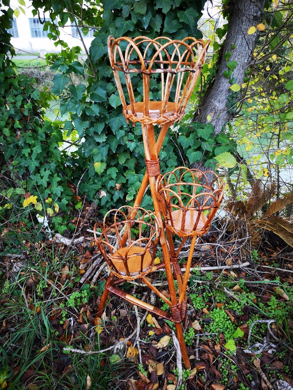 Rattan plant holder